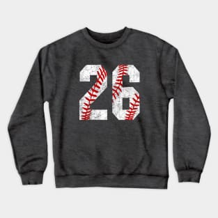 Vintage #26 Baseball Laces Baseball Mom Jersey Love Baseball T-shirt Crewneck Sweatshirt